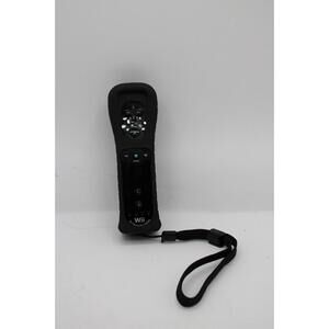 Nintendo Wii Remote Motion Plus Inside In Black, Tested, with Silicone Cover